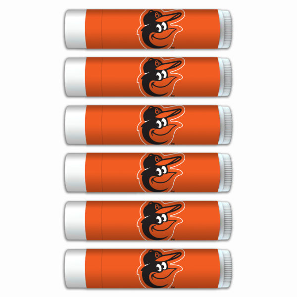 Baltimore Orioles lip balm 6-pack www.WorthyPromo.com