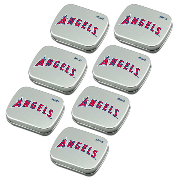 LA Angels of Anaheim mint tin 7-pack sugar free peppermint candy www.WorthyPromo.com