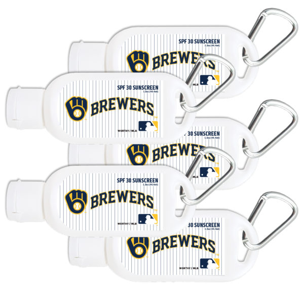 Milwaukee Brewers Sunscreen SPF 30 5-pack www.WorthyPromo.com