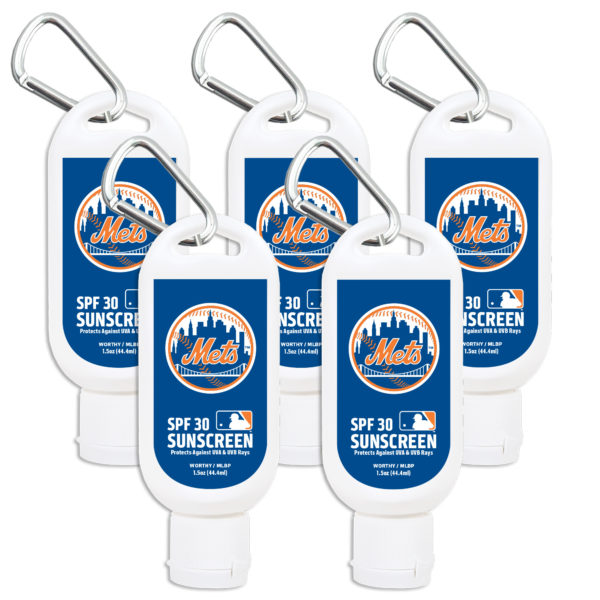 New York Mets Sunscreen SPF 30 5-pack www.WorthyPromo.com