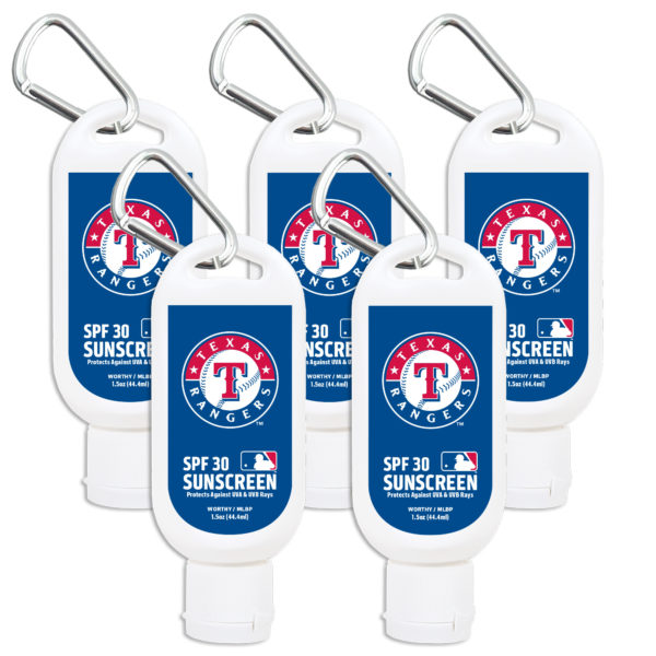 Texas Rangers Sunscreen SPF 30 5-pack www.WorthyPromo.com