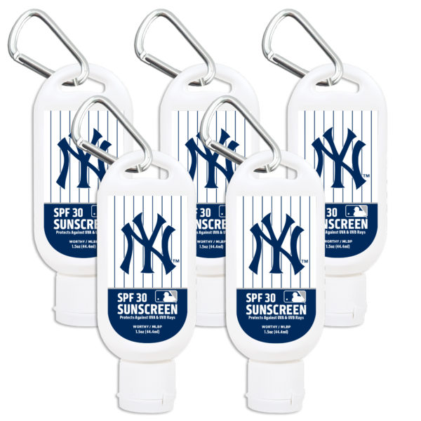 New York Yankees Sunscreen SPF 30 5-pack www.WorthyPromo.com