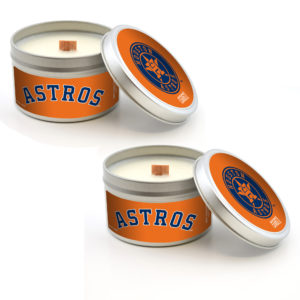 Houston Astros Candles Travel Tin 2-Pack