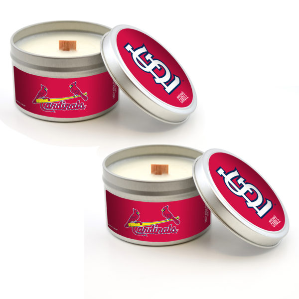St Louis Cardinals Candles Travel Tin 2-Pack www.WorthyPromo.com