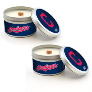 Cleveland Indians Candles Travel Tin 2-Pack