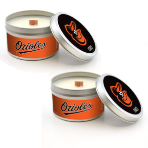 Baltimore Orioles Candles Travel Tin 2-Pack
