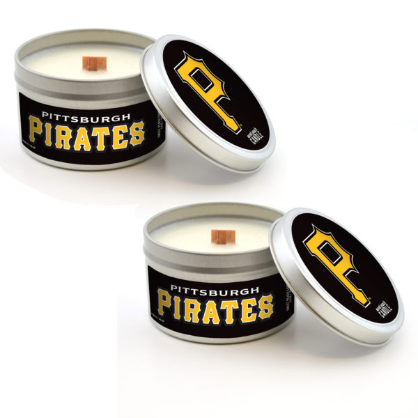Pittsburgh Pirates Candles Travel Tin 2-Pack www.WorthyPromo.com