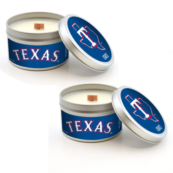 Texas Rangers Candles Travel Tin 2-Pack www.WorthyPromo.com