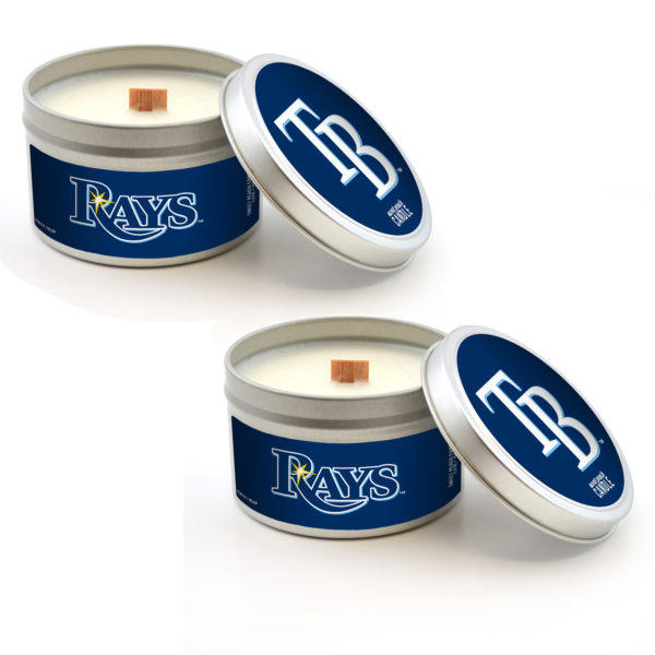 Tampa Bay Rays Candles Travel Tin 2-Pack www.WorthyPromo.com