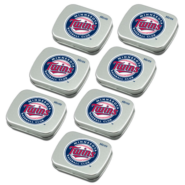 Minnesota Twins mint tin 7-pack sugar free peppermint candy www.WorthyPromo.com