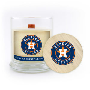 Houston Astros Candle Scented Soy Wax with Wood Wick, MLB, 8oz