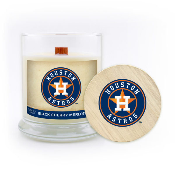 Houston Astros Candle Soy Wax, MLB, Variety of Scents, at www.WorthyPromo.com