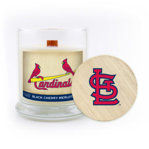 St Louis Cardinals Candle Scented Soy Wax with Wood Wick, MLB, 8oz