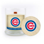 Chicago Cubs Candle Scented Soy Wax with Wood Wick, MLB, 8oz