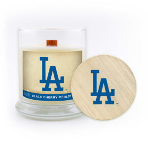 LA Dodgers Candle Scented Soy Wax with Wood Wick, MLB, 8oz