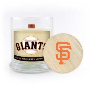 San Francisco Giants Candle Scented Soy Wax with Wood Wick, MLB, 8oz