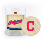 Cleveland Indians Candle Scented Soy Wax with Wood Wick, MLB, 8oz