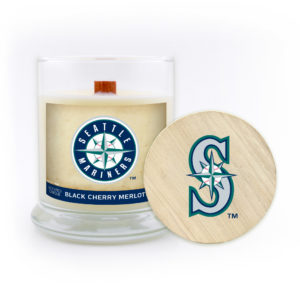 Seattle Mariners Candle Scented Soy Wax with Wood Wick, MLB, 8oz