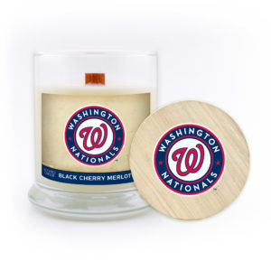 Washington Nationals Candle Scented Soy Wax with Wood Wick, MLB, 8oz