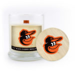 Baltimore Orioles Candle Scented Soy Wax with Wood Wick, MLB, 8oz