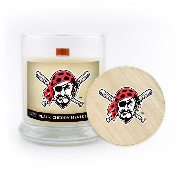 Pittsburgh Pirates Candle Soy Wax, MLB, Variety of Scents, at www.WorthyPromo.com
