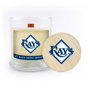 Tampa Bay Rays Candle Scented Soy Wax with Wood Wick, MLB, 8oz