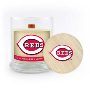 Cincinnati Reds Candle Scented Soy Wax with Wood Wick, MLB, 8oz