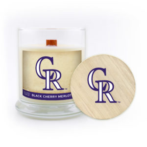 Colorado Rockies Candle Scented Soy Wax with Wood Wick, MLB, 8oz