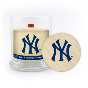 New York Yankees Candle Scented Soy Wax with Wood Wick, MLB, 8oz