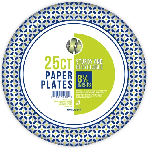 25ct Paper Plates