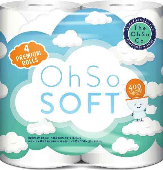 4pk OhSo Soft Bath Tissue